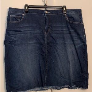 Plus size denim skirt